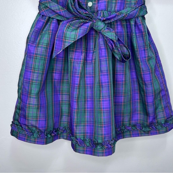 Chaps Plaid Purple & Green Dress Size 9m - Picture 7 of 8